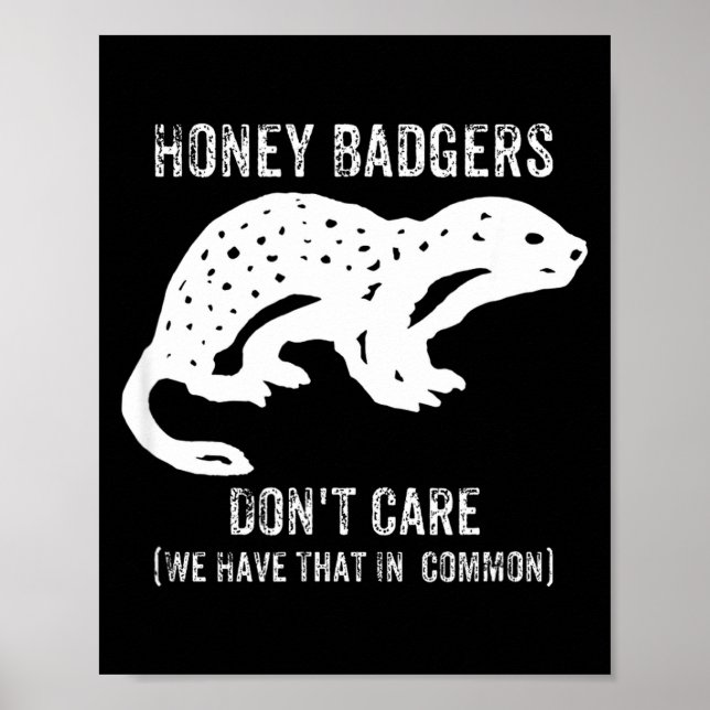 Poster Honey Badgers Don't Care S  (Devant)