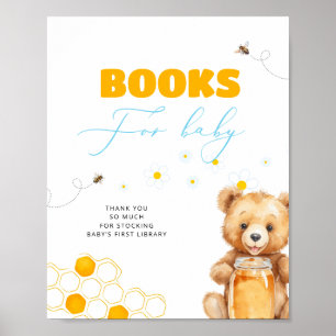 Poster Honey Bee Bear Baby showers Livres Pour Bébé