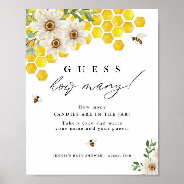 Poster Honey Bee et Daisy Devinez combien de jeux (Devant)