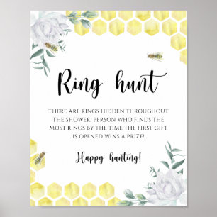 Poster Honeycombes nuptiale - Ring chasse nuptiale jeu de
