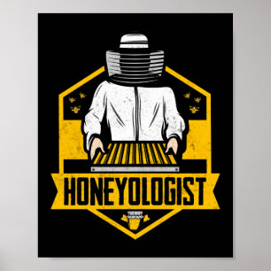 Poster Honeyologue Beekeeper Honey Bee