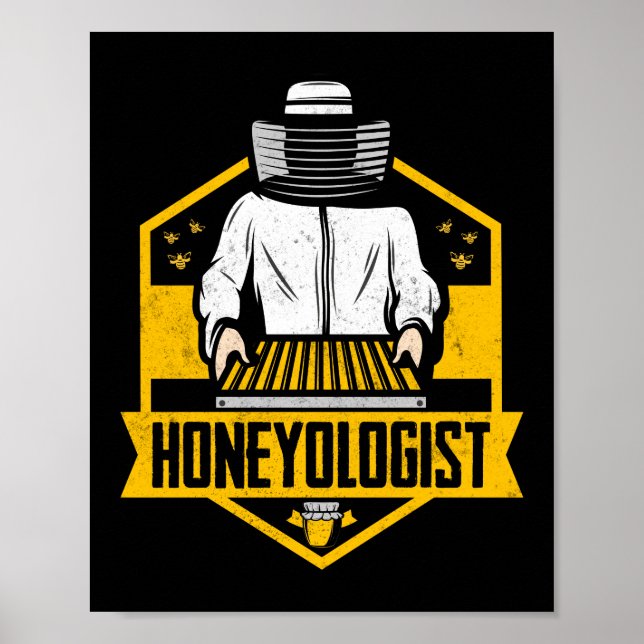 Poster Honeyologue Beekeeper Honey Bee (Devant)