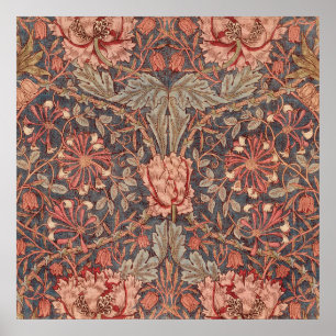 Poster Honeysuckle, modèle floral de William Morris