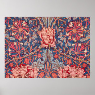 Poster Honeysuckle, Wallpaper de William Morris