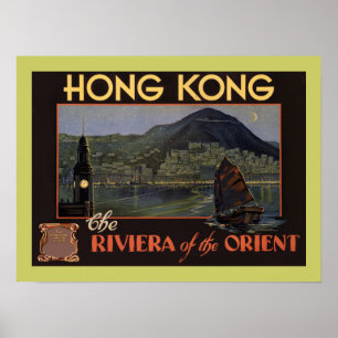 Poster Hong Kong ~ Riviera de l'Orient