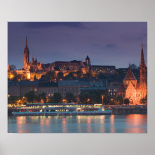 Poster HONGRIE, Budapest : Colline du Château, Église cal