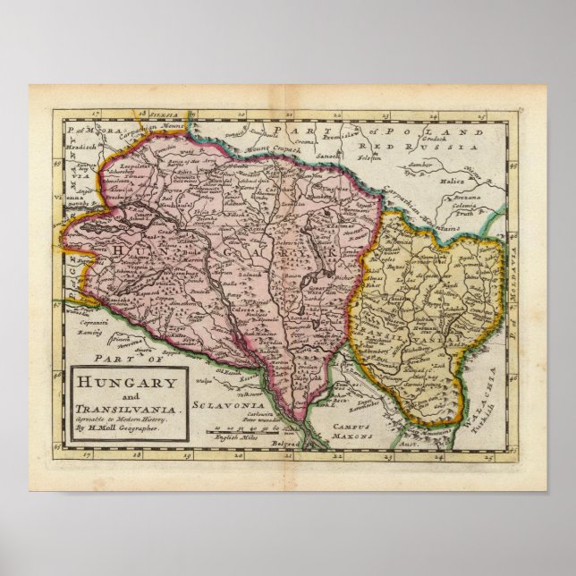 Poster Hongrie et Transsilvanie (Devant)