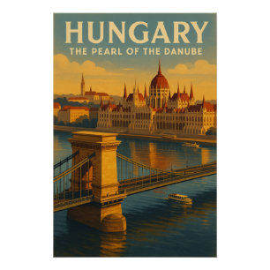 POSTER HONGRIE — LA PERLE DU DANUBE