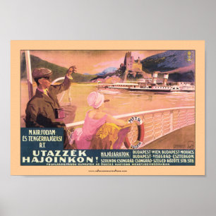 Poster hongrois sur le Danube Ferry