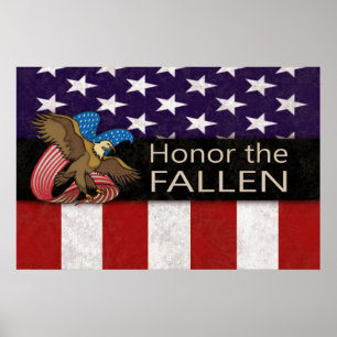 Poster Honneur aux militaires tombés