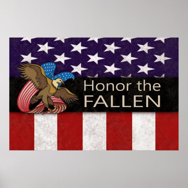 Poster Honneur aux militaires tombés (Devant)
