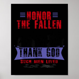 Poster Honneur Les Fallen Merci Dieu Ces Hommes Ont Vécu