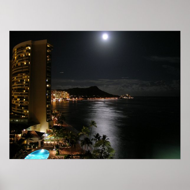 Poster Honolulu Hawaii (Devant)