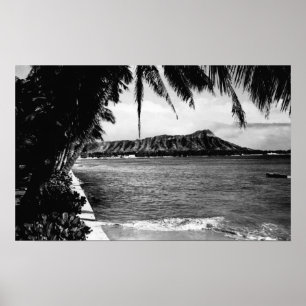 Poster Honolulu, Hawaii - Vue de Diamond Head