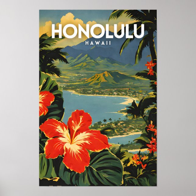 Poster Honolulu Nostalgic (Devant)
