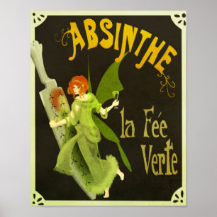 Poster Honoraires Verte de La d'absinthe