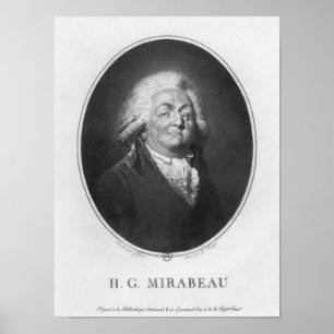 Poster Honore Gabriel Riqueti, Comte de Mirabeau