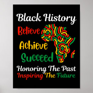 Poster Honorer le passé Inspirer l'avenir Histoire noire