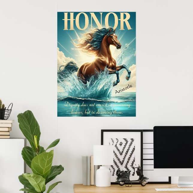 Poster Honorer Les Gallops Grâce À Une Liberté Étincelant (Bureau à domicile)