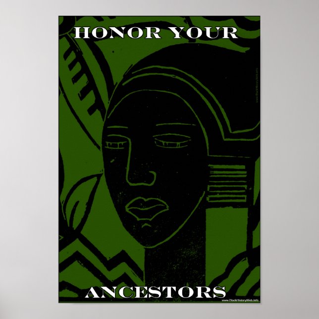 Poster Honorer vos ancêtres africains et africains améric (Devant)