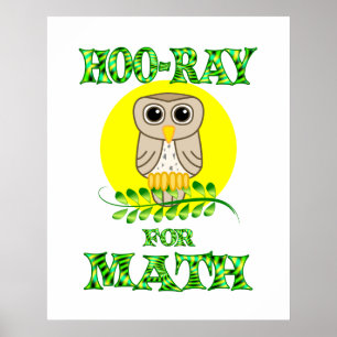 Poster Hoo-Ray pour les maths