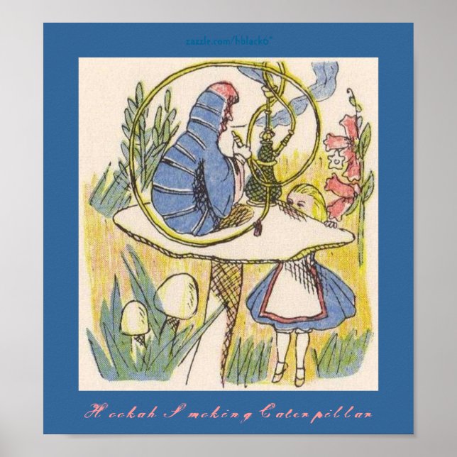 Poster Hookah Fumer la chenille (Devant)