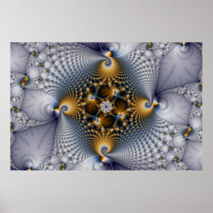 Poster Hooked And Netted - Fractal