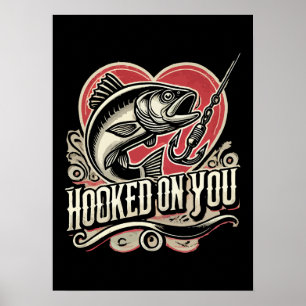 Poster Hooked On You - Saint Valentin Pêche