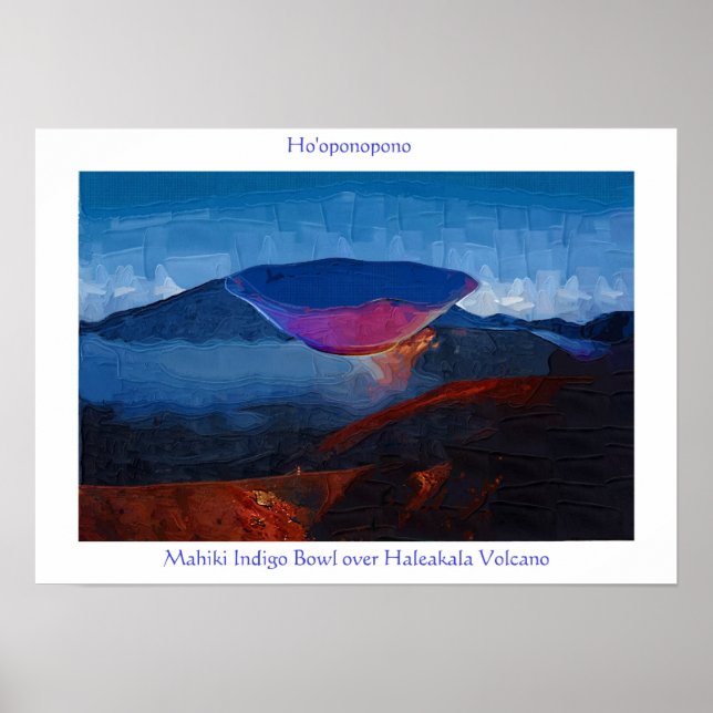 Poster Hooponopono Indigo Bowl (Devant)