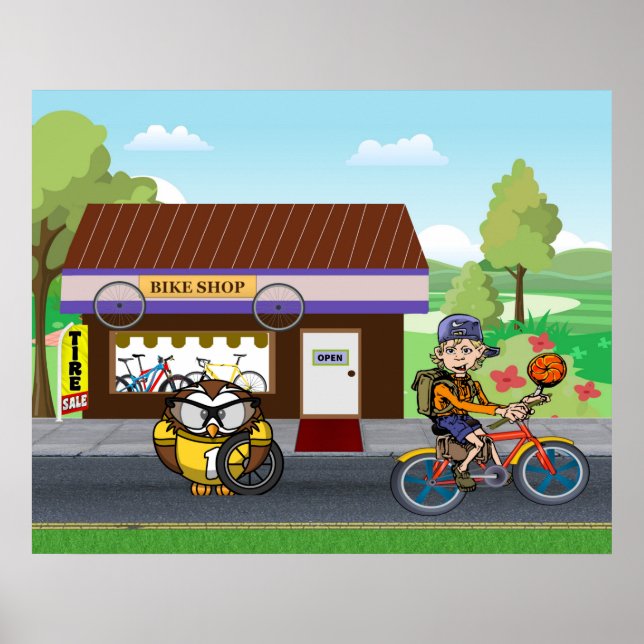 Poster Hootin' Cycles (Devant)