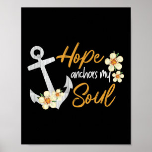 Poster Hope Ancres My Soul Inspirational Christian Bible