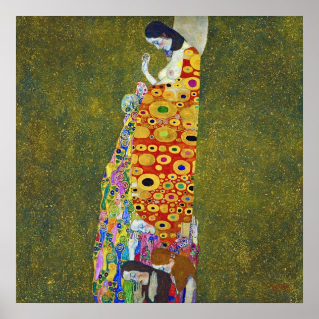 Poster Hope, Gustav Klimt (Devant)