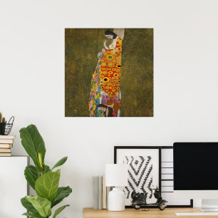 Poster Hope II de Gustav Klimt, Art Nouveau vintage