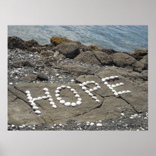 Poster Hope - Seashell Art sur la plage