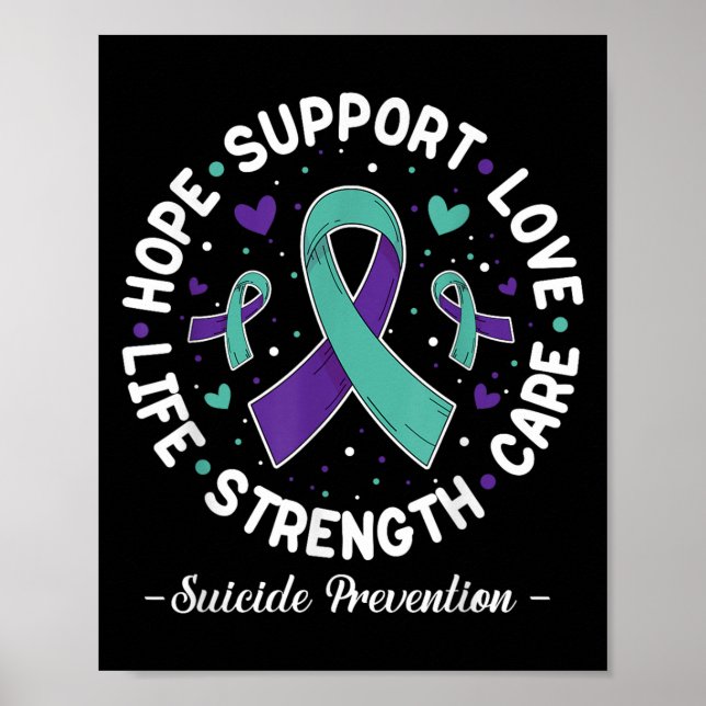 Poster Hope Suprt Love Vie Prévention Suicide Sensibilisa (Devant)