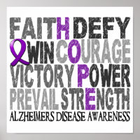 Hope Word Collage Maladie d'Alzheimer