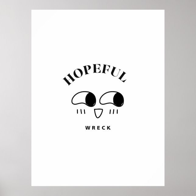 Poster Hopeful Wreck Minimalist Typography Design (Devant)