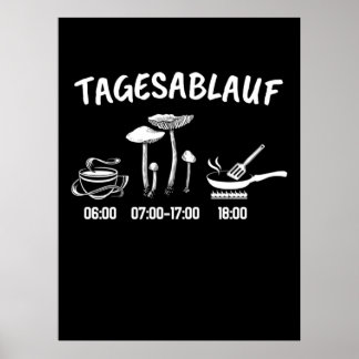 Poster Horaire du collecteur de champignons