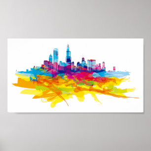 Poster Horizon coloré frais de Chicago