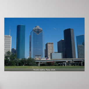 Poster Horizon de Houston, le Texas, Etats-Unis