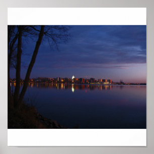 Poster Horizon de Madison, le Wisconsin