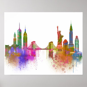 Poster Horizon de New York - arc-en-ciel