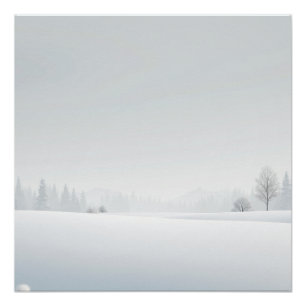 Poster Horizon d'hiver silencieux – Paysage de neige mini