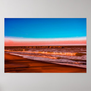 Poster Horizon du lac Érié – Paysage côtier paisible