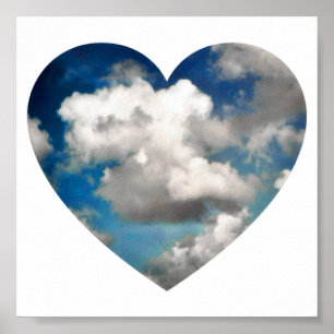 Poster horizon en forme de coeur