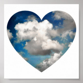 Poster horizon en forme de coeur