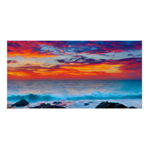 Poster Horizon enflammé
