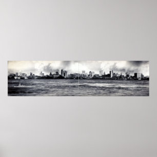 Poster Horizon vintage Photograph panoramique (1902) de