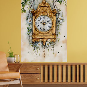 Poster Horloge ancienne de style rococo, probablement pei