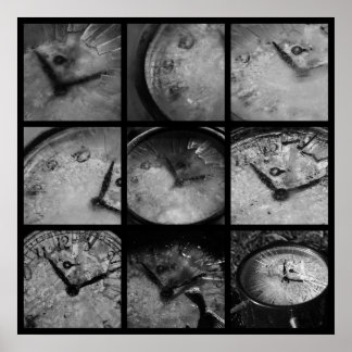 Poster Horloge congelée